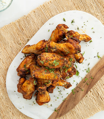 Chili Cumin Wings with Mango Raita