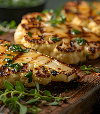 grilled air fryer cauliflower steak