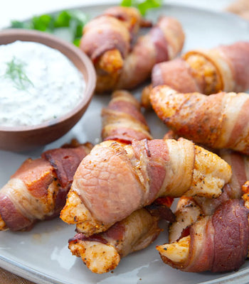 Air Fryer Chicken Tenders | Bacon Wrapped 