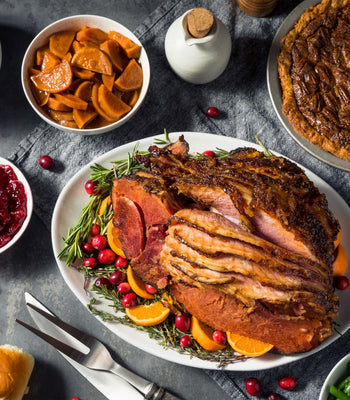 Cranberry-Orange Bourbon Glazed Ham