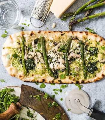Grilled Spring Vegetable Pizzas