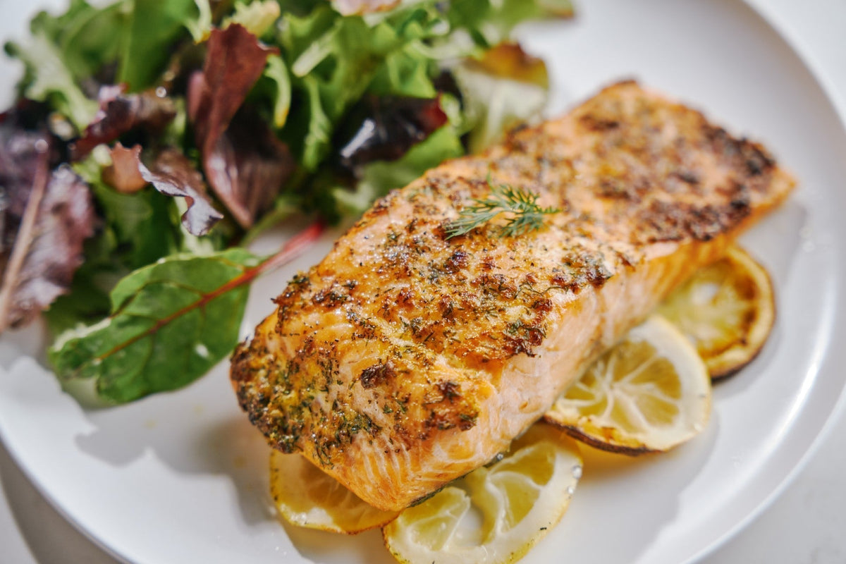 Air Fryer Salmon With Lemon Dill 