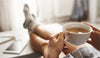 Enjoying a freshly brewed cup of coffee as part of a relaxing morning routine at home