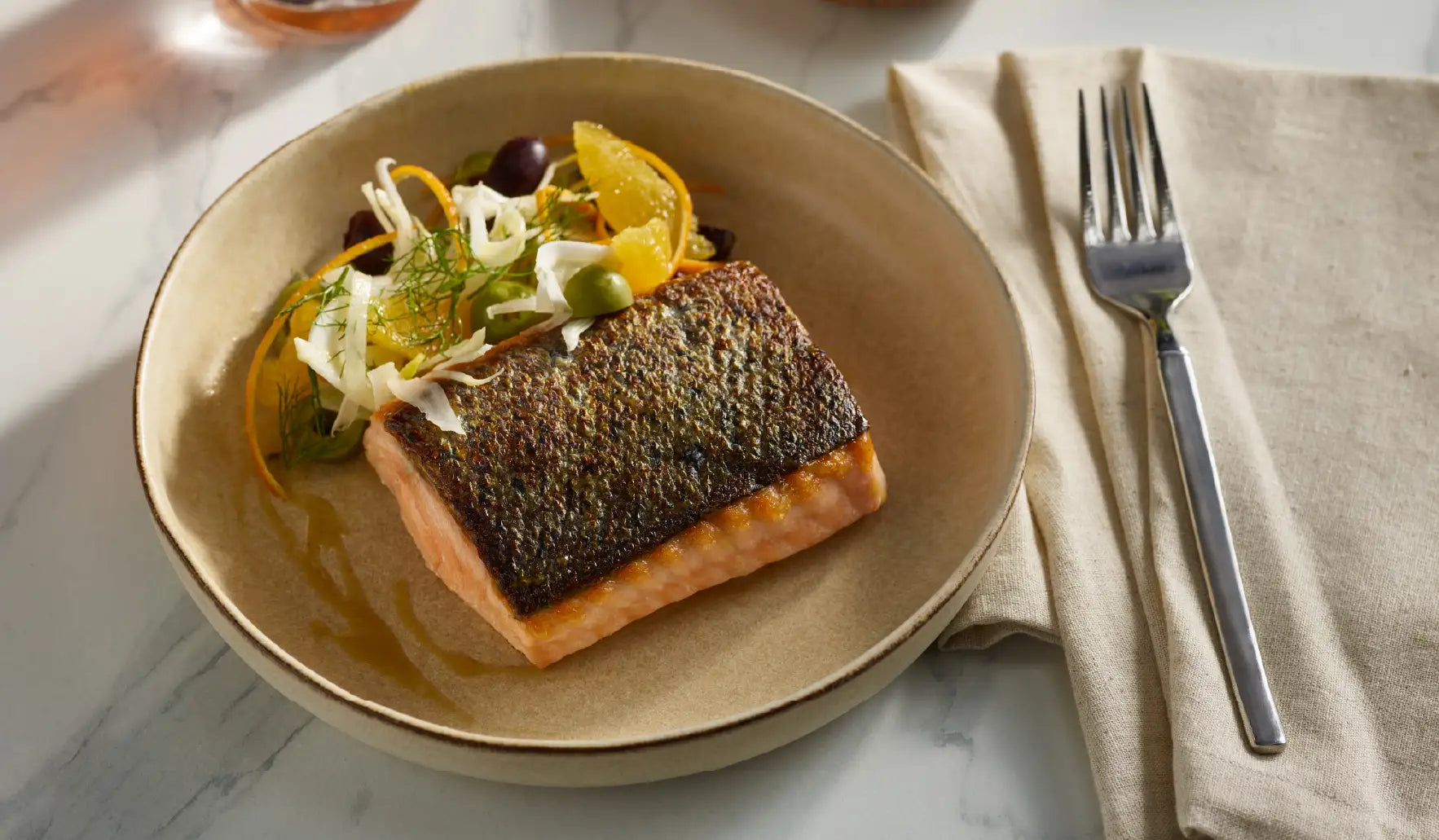 Salmon with Fennel & Orange Salad 