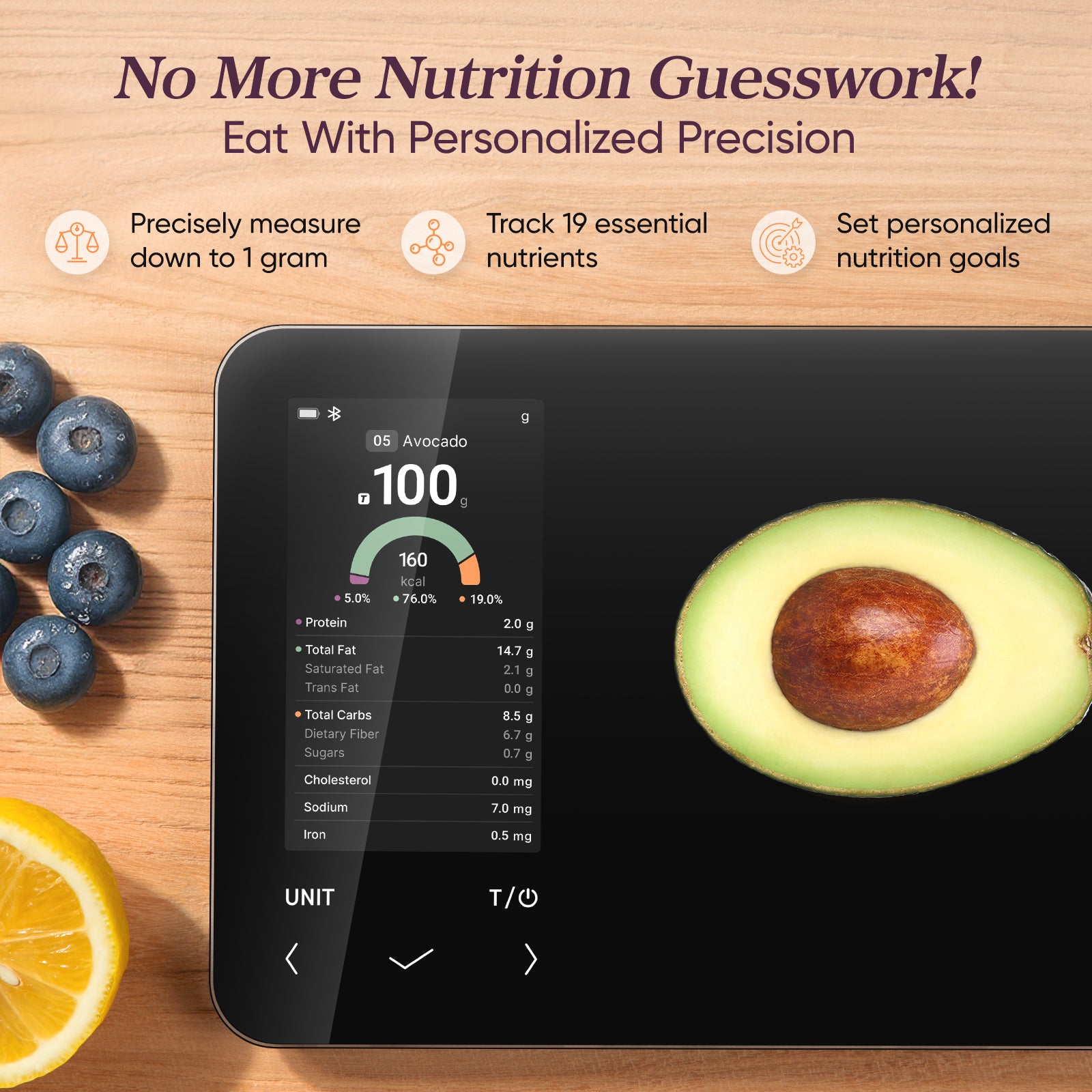 COSORI NutriLens smart food scale helping track nutrition and meals