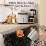 COSORI TurboBlaze air fryer compact countertop design with dishwasher safe accessories