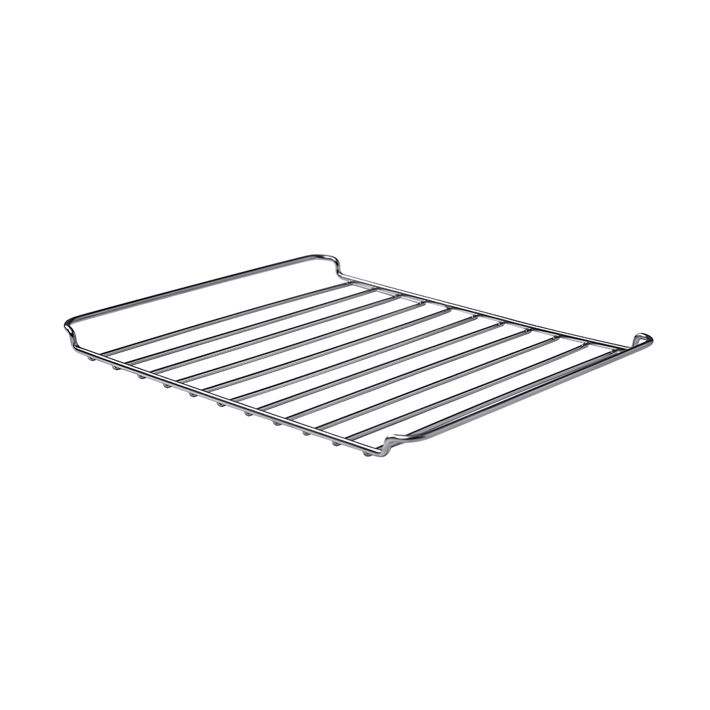 Angled view of COSORI 13-Quart Air Fryer Oven stainless steel wire rack