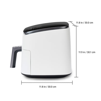 COSORI TurboBlaze 6-quart air fryer cream color dimensions