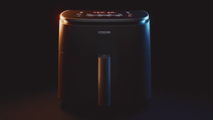 COSORI TurboBlaze 6-quart air fryer dark gray product overview
