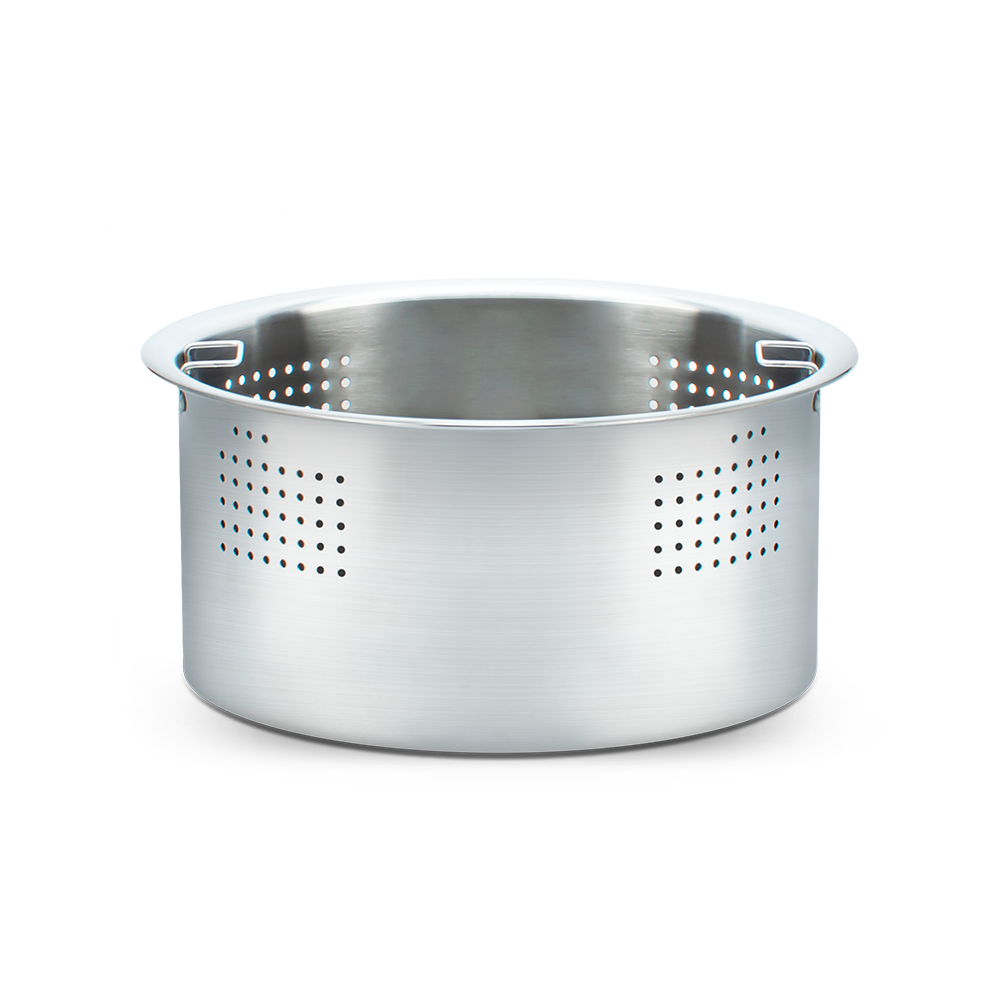 Stainless steel steam basket accessory included with the Cosori 5.0-Quart Rice Cooker
