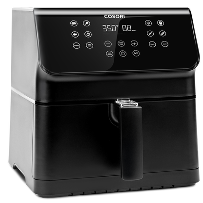 Front angled view of COSORI Pro II Air Fryer with touchscreen display