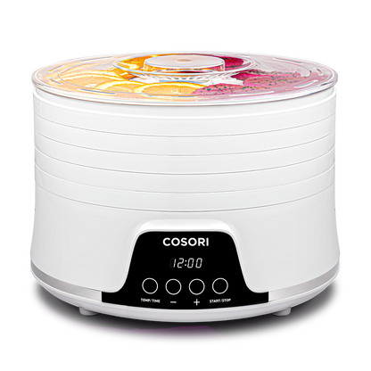 COSORI Pioneer 5-Tray Food Dehydrator with stackable trays and digital control panel